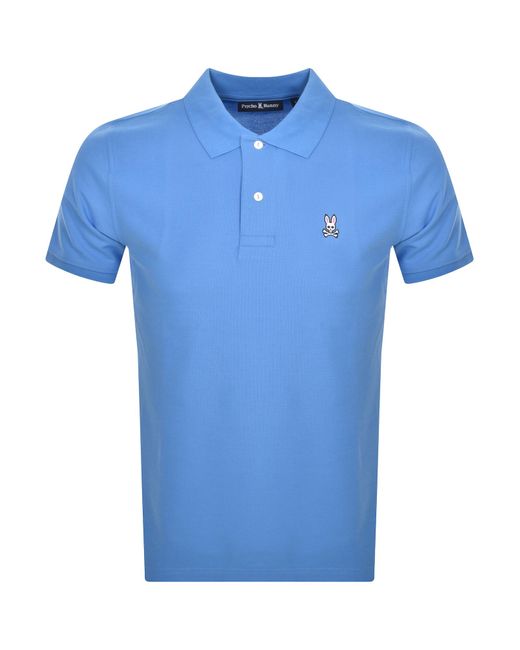 Psycho Bunny Blue Classic Polo T Shirt for men