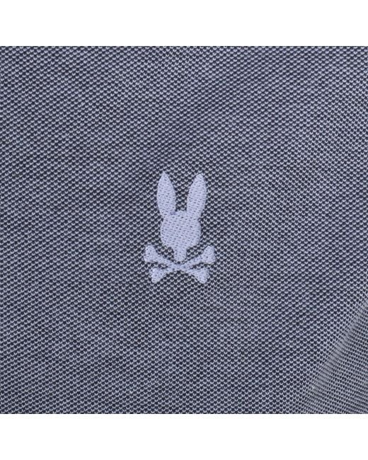 Psycho Bunny Blue Long Sleeve Oxford Shirt for men