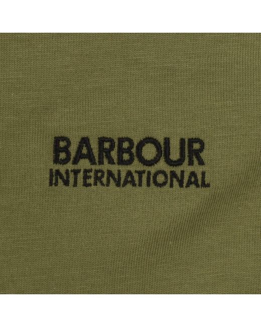 Barbour Green Burnwood Tipped Tshirt for men