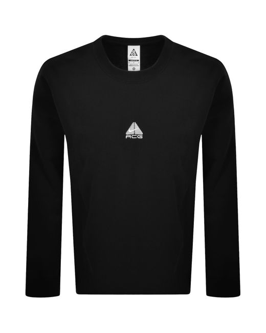 Nike Black Acg Lungs Long Sleeve T Shirt for men