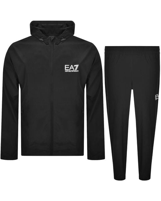 EA7 Black Emporio Armani Tracksuit for men