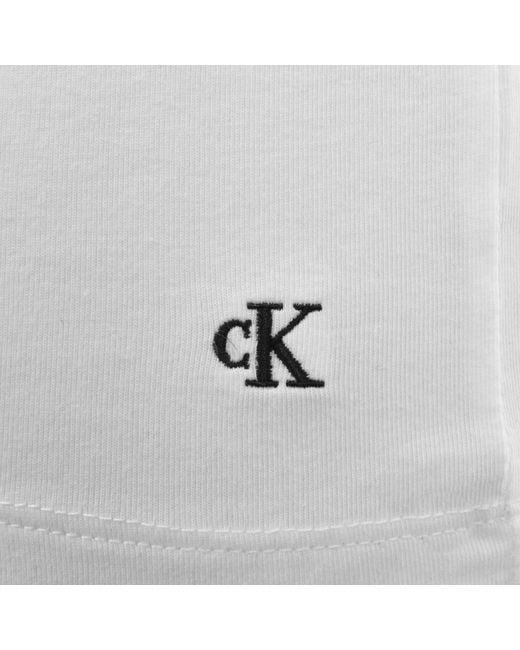 Calvin Klein White 3 Pack Vests for men
