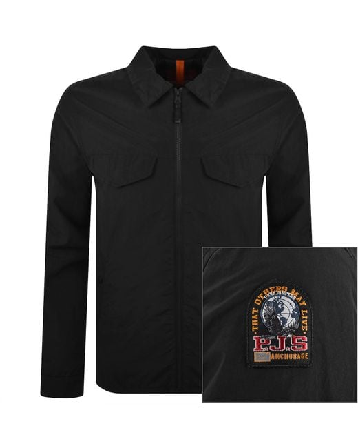 Parajumpers Black Evander Overshirt for men