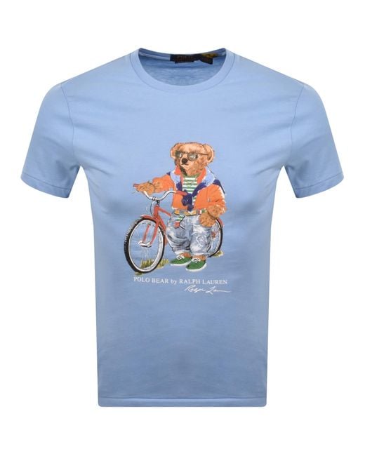 Ralph Lauren Blue Bear T Shirt for men