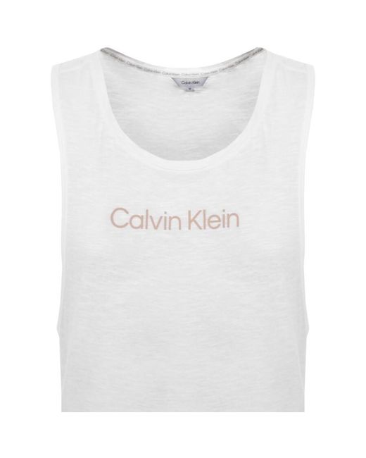 Calvin Klein White Logo Vest for men