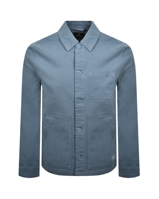 Paul Smith Blue Chore Overshirt for men
