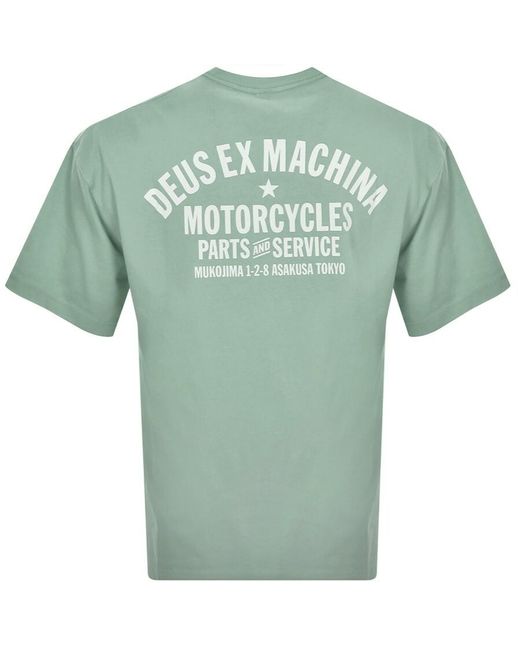 Deus Ex Machina Green Oversized Biarritz T Shirt for men