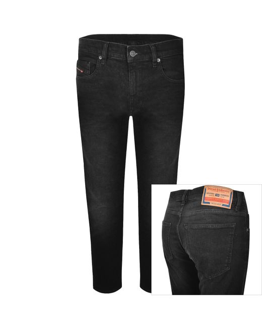 DIESEL Black D Strukt Slim Fit Jeans for men