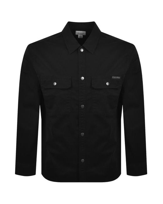 Calvin Klein Black Jeans Utility Relaxed Overshirt for men