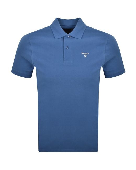 Barbour Blue Original Sports Polo T Shirt Federal for men