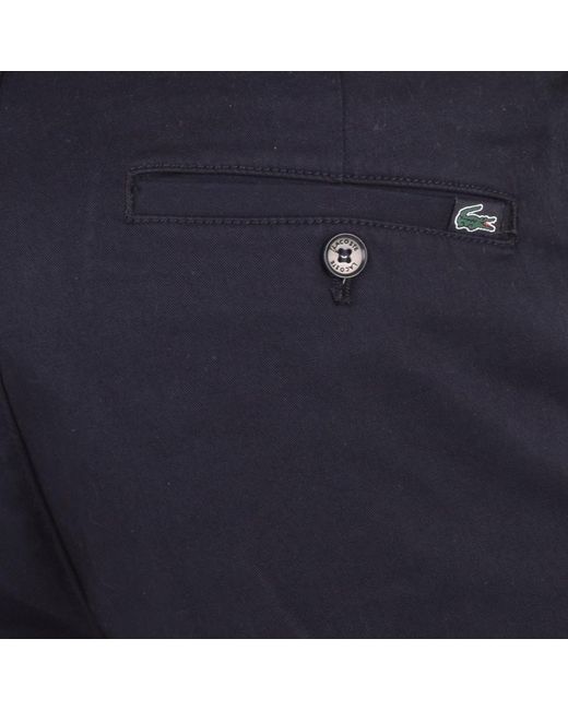 Lacoste Cotton Slim Fit Logo Chinos in 