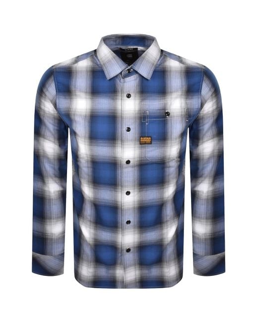 G-Star Men's Blue G-Star Bristum Shirt