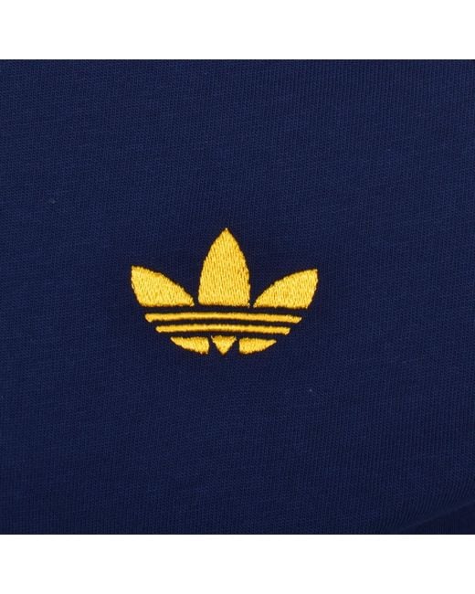 Adidas Originals Blue 3 Stripes T Shirt for men