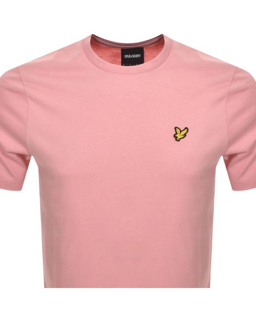 Lyle & Scott Pink Crew Neck T Shirt for men