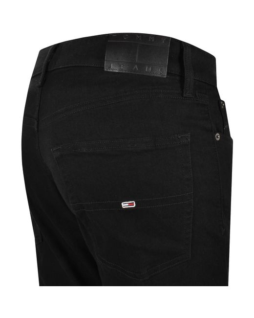 Tommy Hilfiger Black Austin Slim Tapered Jeans for men