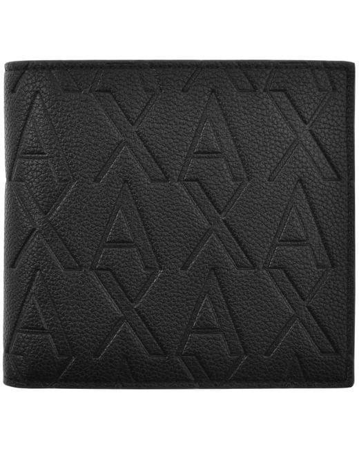 ARMANI EXCHANGE Black Bifold Logo Wallet for men