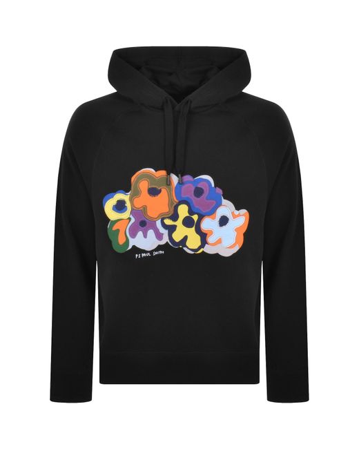 Black floral hoodie mens hot sale
