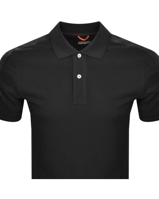 Parajumpers Black Space Polo T Shirt for men
