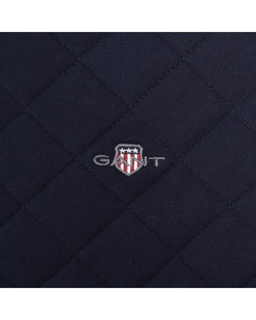 Gant Blue Quilted Cord Collar Jacket for men