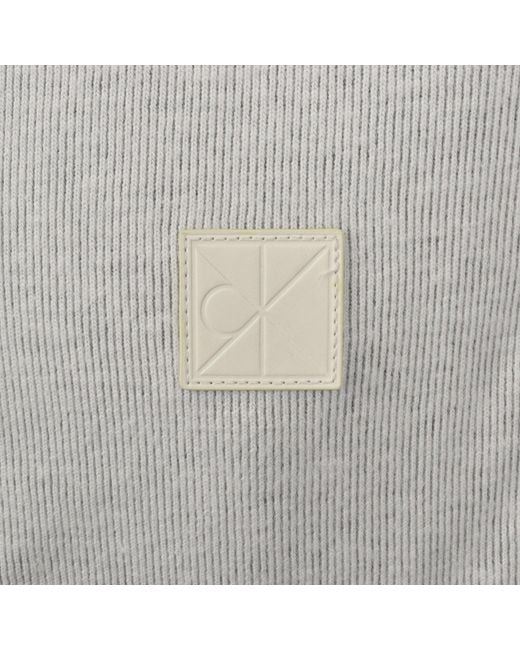 Calvin Klein Gray Quarter Zip Sweatshirt Chalk for men