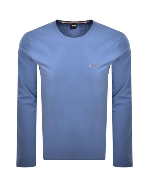 BOSS BUSINESS Blue Boss Mix And Match Long Sleeve T Shirt for men