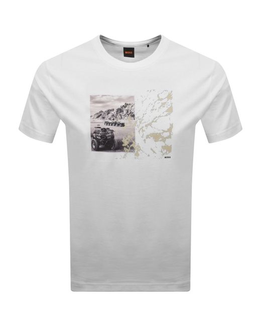 Boss Gray Boss Motors T Shirt Natural for men