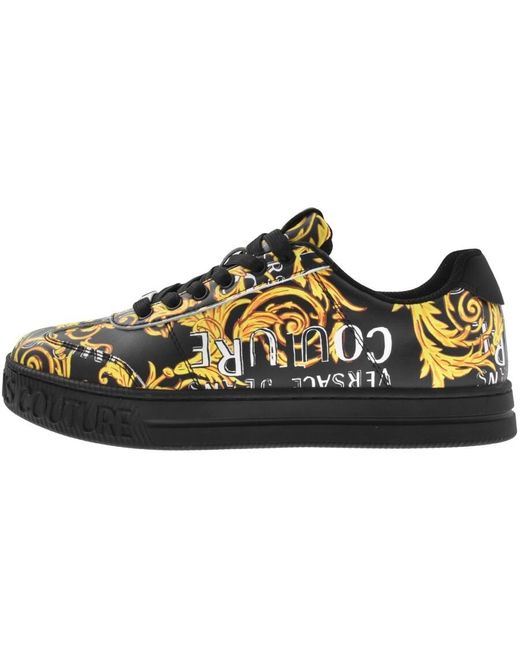 Versace Jeans Black Couture Fondo Court Trainers for men