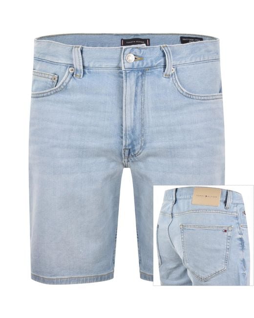 Tommy Hilfiger Blue Denton Slim Shorts for men
