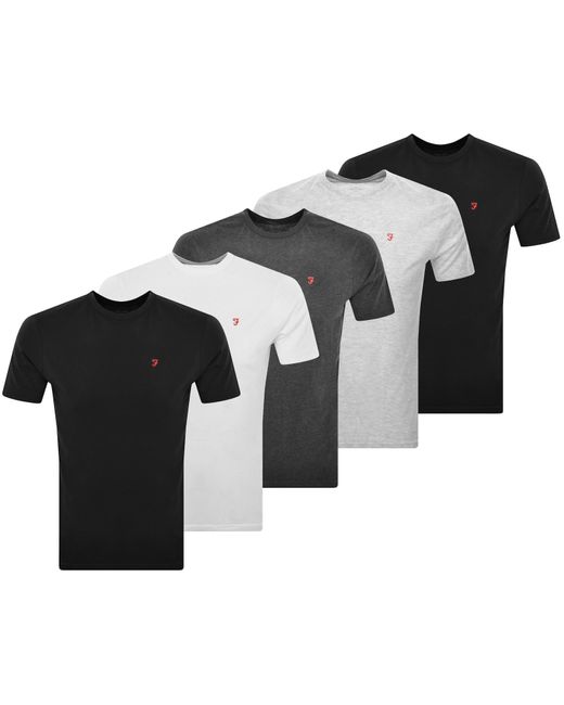 Farah Black Briars 5 Pack T Shirts for men