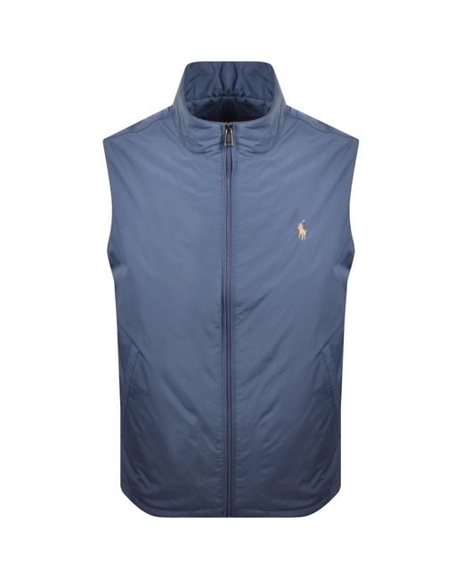 Ralph Lauren Blue Packable Gilet for men