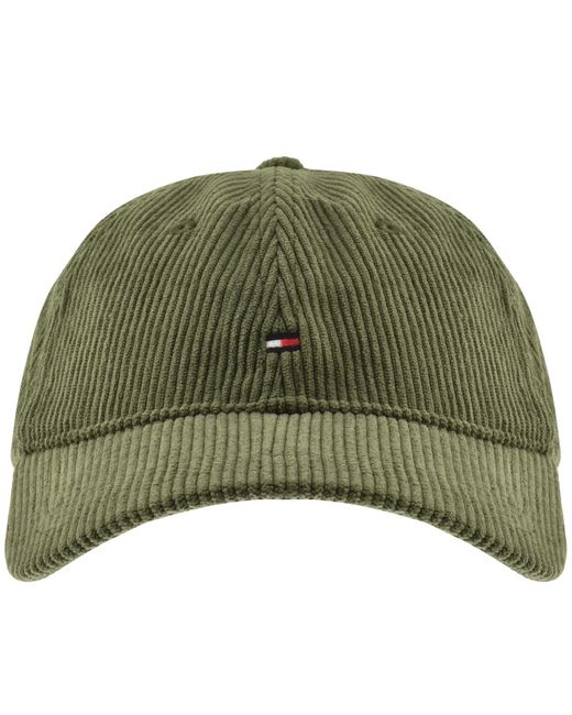 Tommy Hilfiger Green Corduroy Cap for men