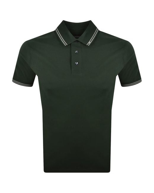 Armani Green Emporio Short Sleeved Polo T Shirt for men