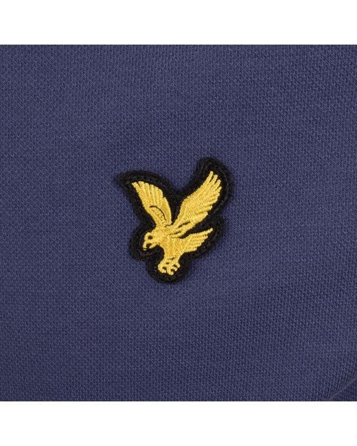 Lyle & Scott Blue Plain Polo T Shirt for men