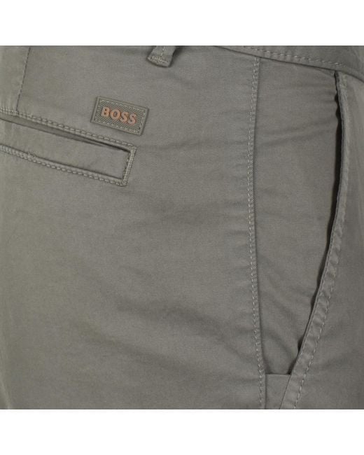 Boss Gray Boss Chino Slim Shorts Open for men