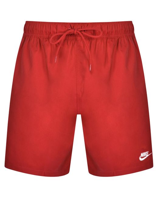 Nike Red Club Flow Swim Shorts for men