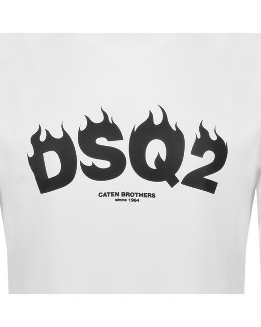 DSquared² White Crew Neck Logo Sweatshirt for men