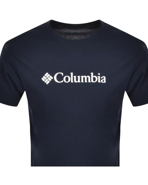 Columbia Blue Basic Logo T Shirt for men