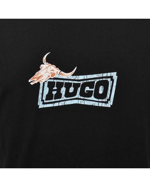 HUGO Black Nadero T Shirt for men