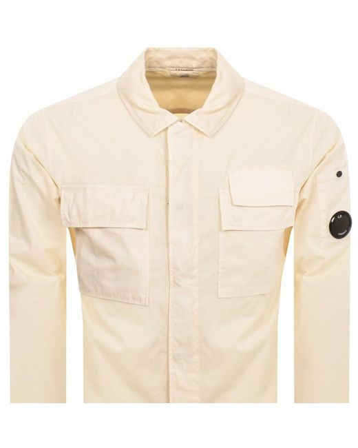 C P Company Natural Cp Company Gabardine Overshirt for men