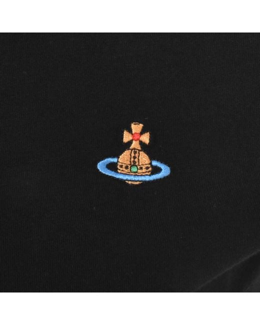 Vivienne Westwood Black Classic Logo T Shirt for men