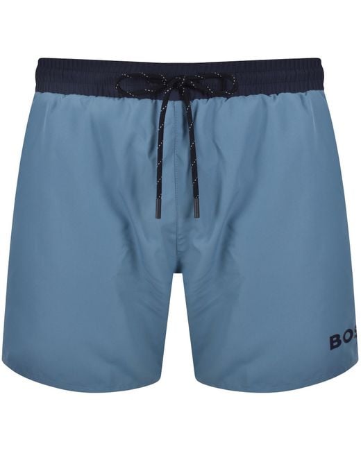 BOSS BUSINESS Blue Boss Starfish Swim Shorts Aqua for men