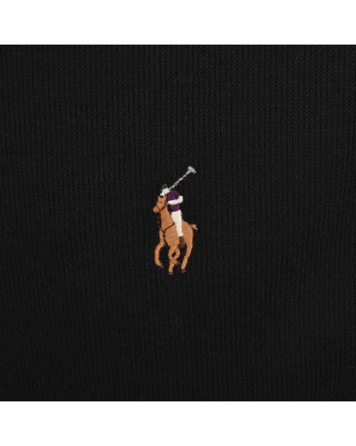 Ralph Lauren Black Quarter Zip Knit Jumper for men