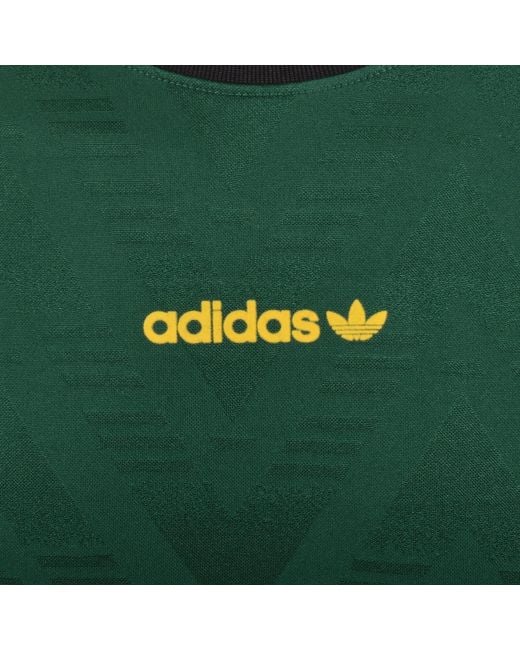 Adidas Originals Green Jacquard Jersey T Shirt for men