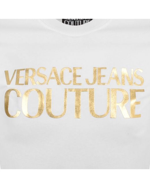 Versace Jeans White Couture Logo T Shirt for men