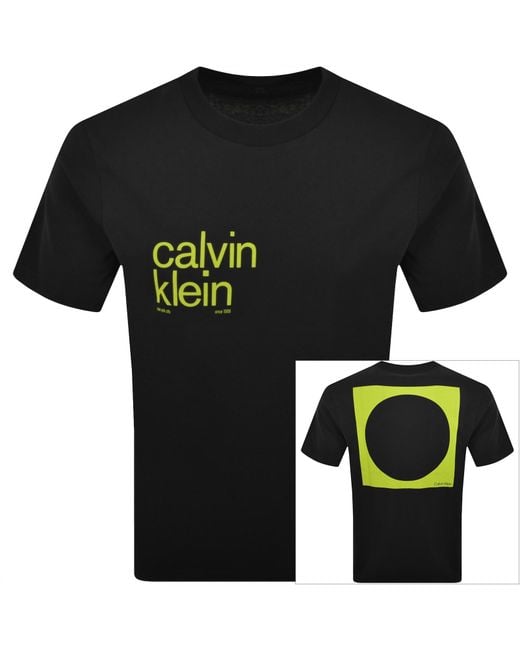 Calvin Klein Black Jeans Graphic T Shirt for men
