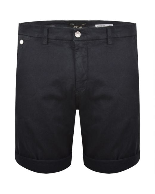 Replay Blue Benni Regular Fit Denim Shorts for men