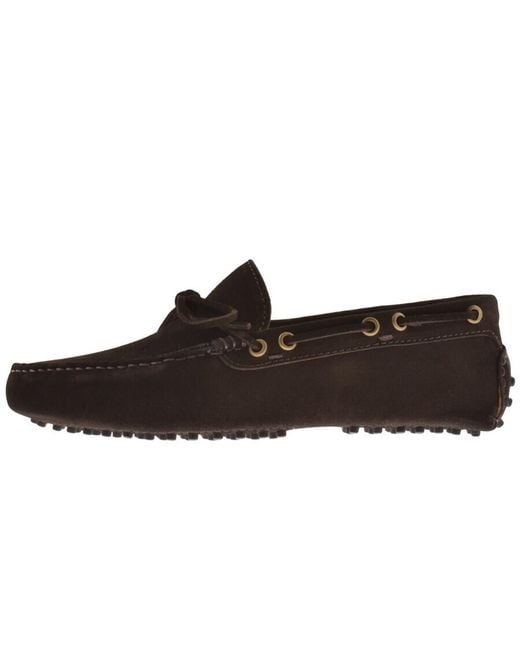 Oliver Sweeney Brown Lastres Driver Shoes for men
