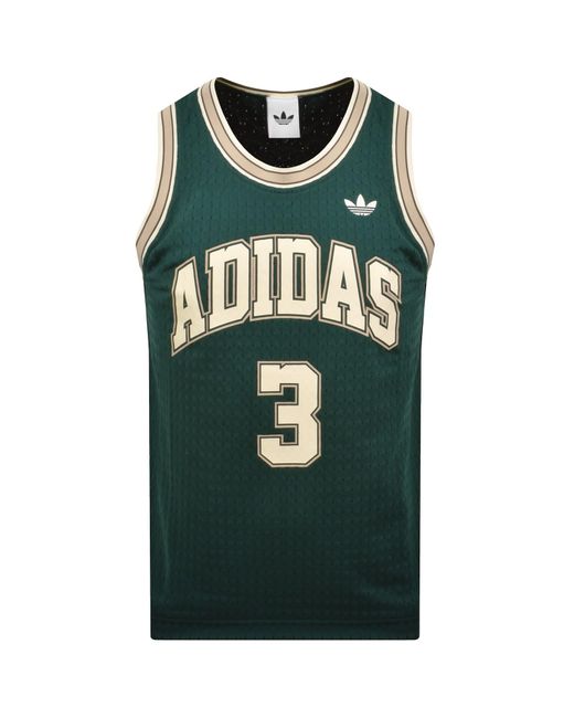 Adidas Originals Green Logo Jersey Vest for men