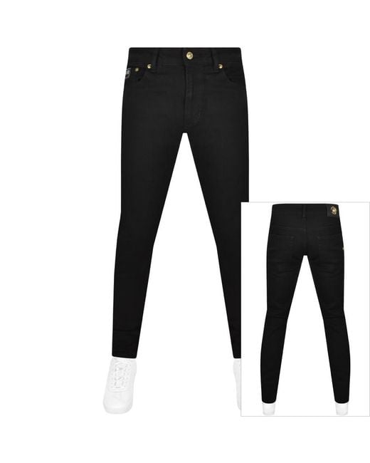 Versace Black Couture Dundee Narrow Jeans for men
