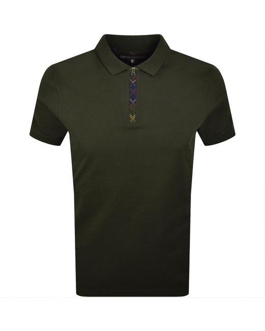 Barbour Green Stately Polo T Shirt for men